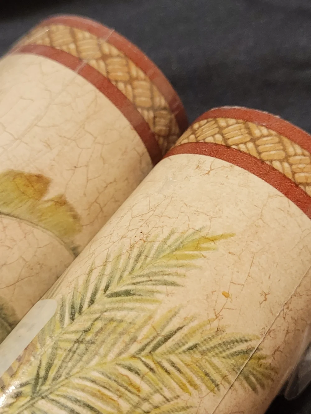 NEW Vintage Village Vinyl Wallpaper Border 5811285 Lot of 3 Rolls Palm Trees